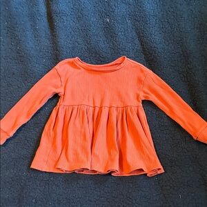 Easy-peasy Girls' Long-Sleeve Ribbed Peplum Top